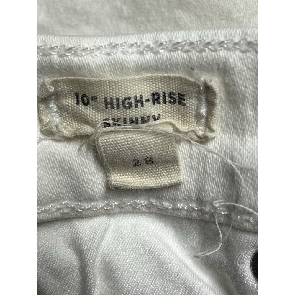 Madewell Women's White High Rise Cropped Button fly Jeans Size 27" - Picture 8 of 14